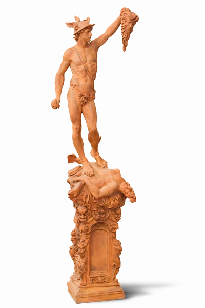 Perseus von Cellini – Monumentale Terracotta-Statue aus Impruneta